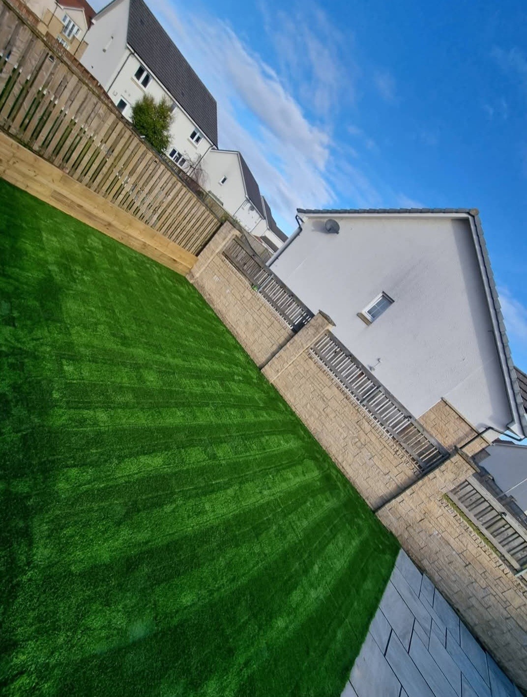 Artificial grass lawn